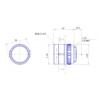 1/3-inch 8.0mm F1.2-Close Manual Iris Lens