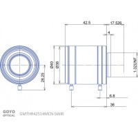 Goyo GMTHR42514MCN-SWIR 1" Fixed-Focal 25mm SWIR (Short Wave IR) Lens